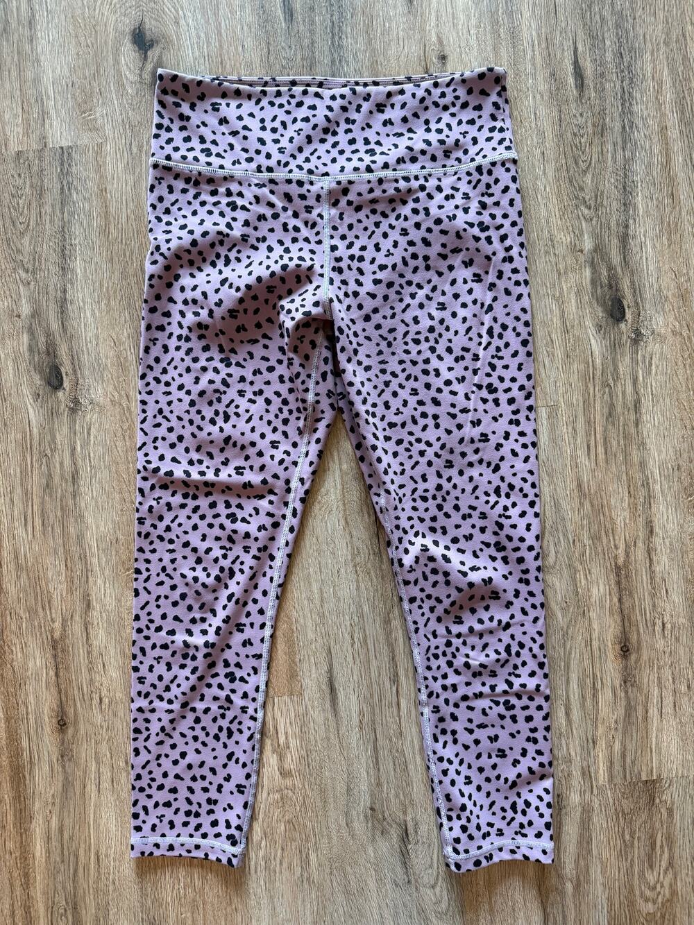 Zyia Lilac Jaguar Fit n Free Hi Rise Leggings Size 8-10